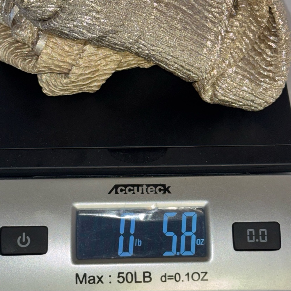 Zara Size Medium Basic Evening Metallic Gold Tuni… - image 7